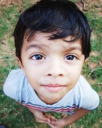 Close-up portrait of cute boy