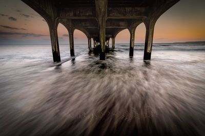 View of sea at sunset