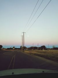 Road against sky during sunset
