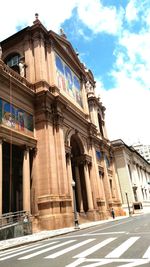 Low angle view of building against sky