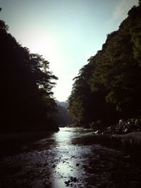 Scenic view of river against sky