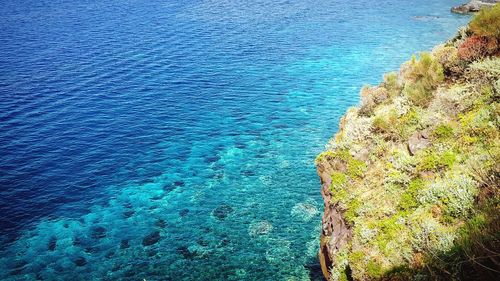 High angle view of beach