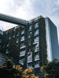 Low angle view of modern building against sky