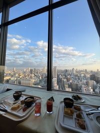 High angle view of cityscape