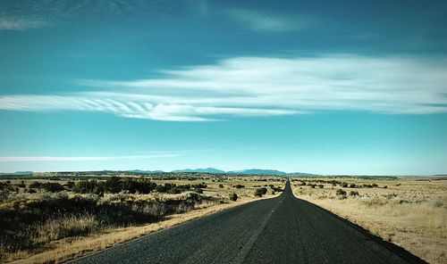 Surface level of road along countryside landscape