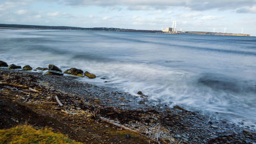 Scenic view of sea against sky