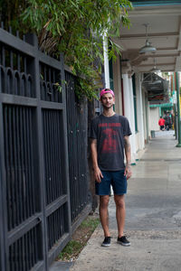 Full length portrait of man standing outdoors