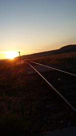 Road passing through field