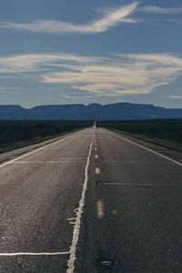 Road by landscape against sky