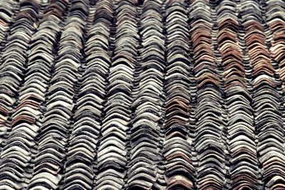Full frame shot of patterned roof