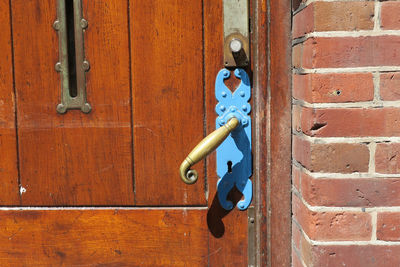 Close-up of closed door