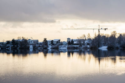 Scenic view of river against sky