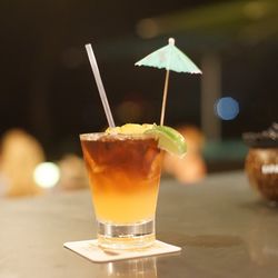 Close-up of drink on table