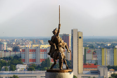 Statue in city