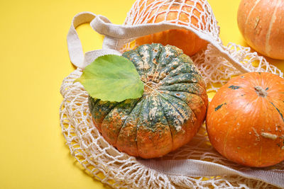 High angle view of oranges on table