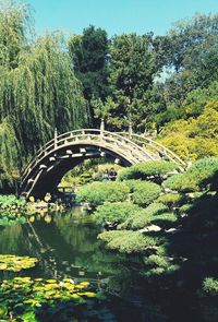 View of bridge over river