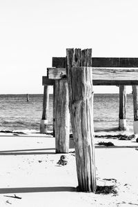 Wooden pier in sea