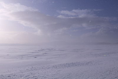 Scenic view of snow covered landscape