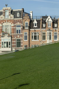 Low angle view of buildings against sky