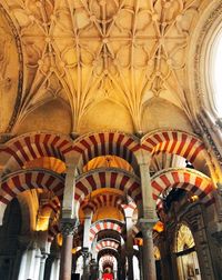 Low angle view of ornate ceiling in building