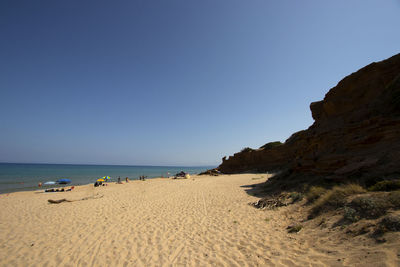 Landscape view of scivu beach in sardinia