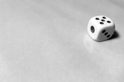 High angle view of ball on table