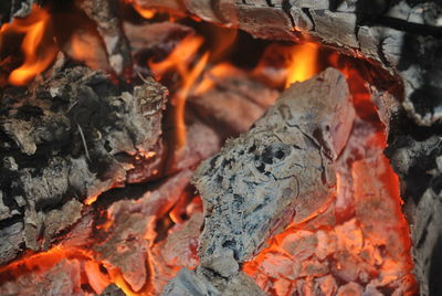 Close-up of bonfire