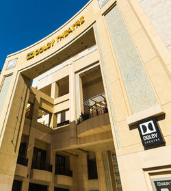 Low angle view of building against clear sky