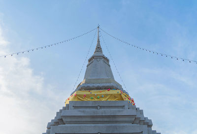 Low angle view of traditional building against sky