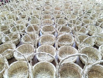 Full frame shot of rattan basket