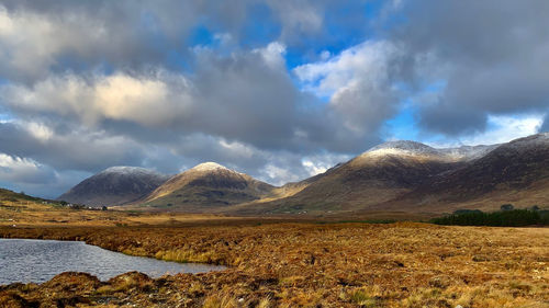 Majestic snow capped mountains