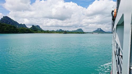 Panoramic view of sea against sky