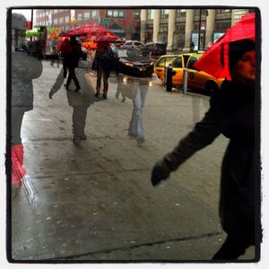 People walking on street