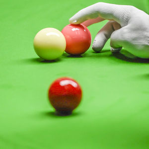 Close-up of balls on table