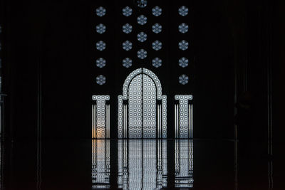 Closed door of building