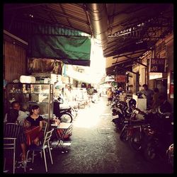 View of market stall