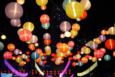 Directly above shot of colorful balloons