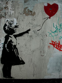 Close-up of red wall