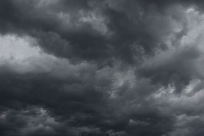 Low angle view of storm clouds in sky
