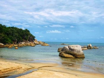 Scenic view of sea against sky