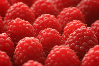 Full frame shot of raspberries