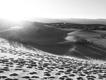 Scenic view of desert against sky