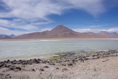 Scenic view of desert against sky