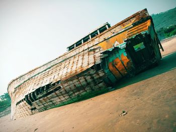 Low angle view of building against clear sky