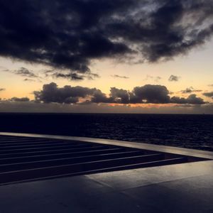 View of sea against cloudy sky