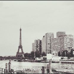 View of cityscape with eiffel tower in background