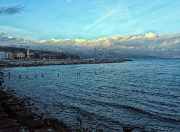 Scenic view of sea against sky