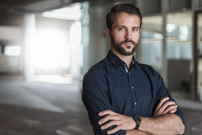 Portrait of serious young businessman