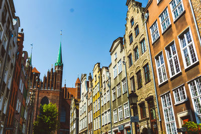 Low angle view of buildings against sky