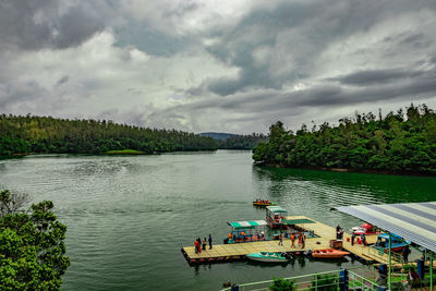 Scenic view of river against sky